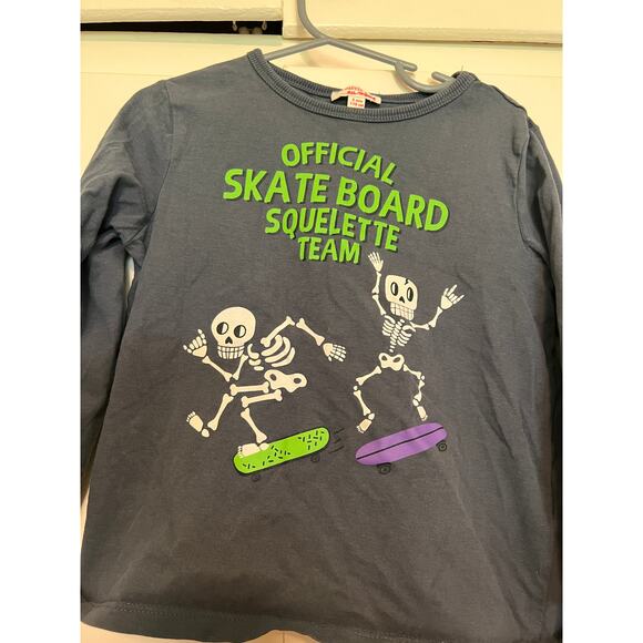 Du Pareil Au Meme DPAM Other - Du Pareil Au Meme French skeleton skateboarding boys shirt sz 5 110cm